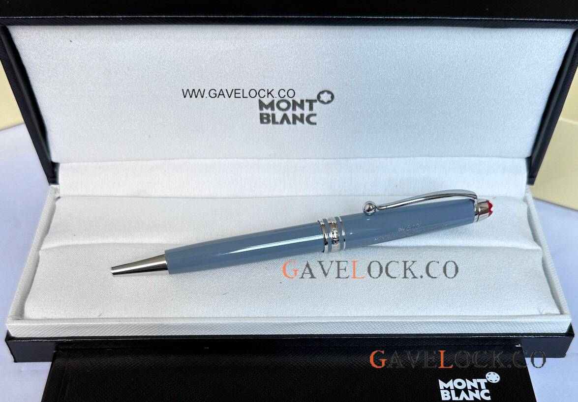 Copy Mont blanc 100 Yrs Meisterstuck Glacier Ballpoint Pen Slim Size